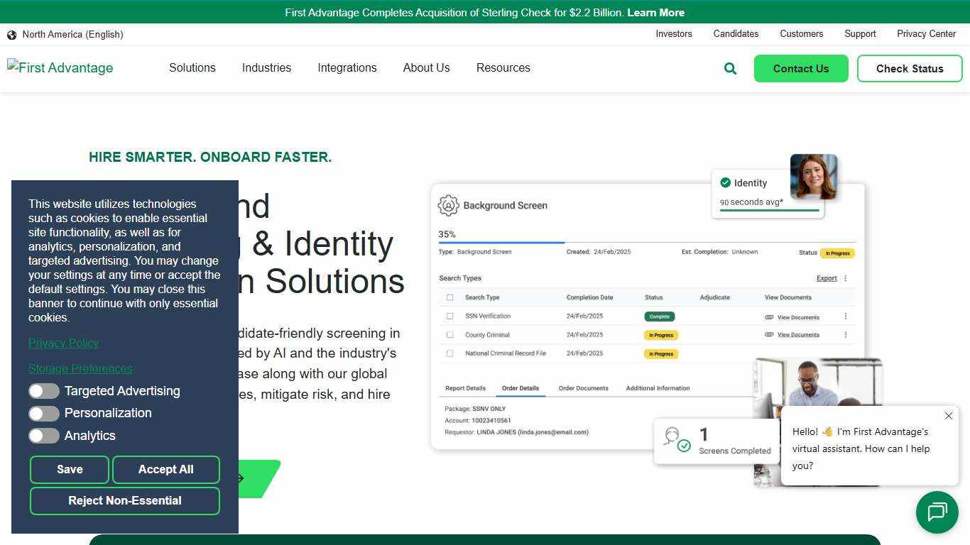 Global Background Checks & Screenings First Advantage